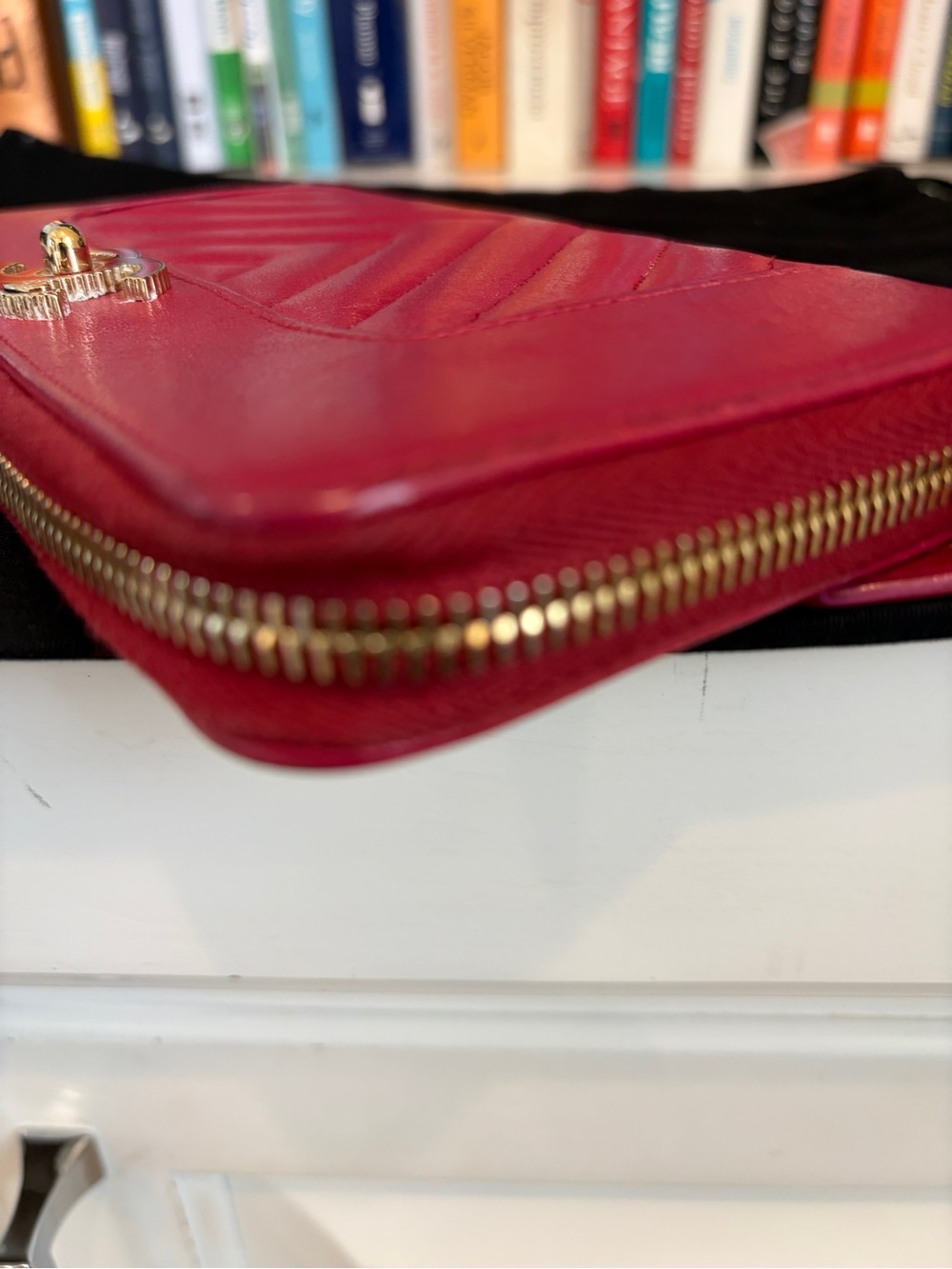 Chanel Quilted Chevron Zip Wallet - Picture 7 of 10